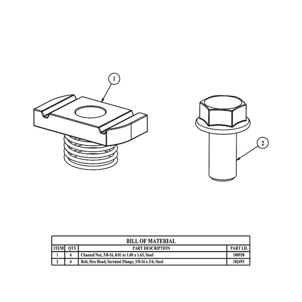 Bolt Pack, Subpanel Side Mount, 6PK
